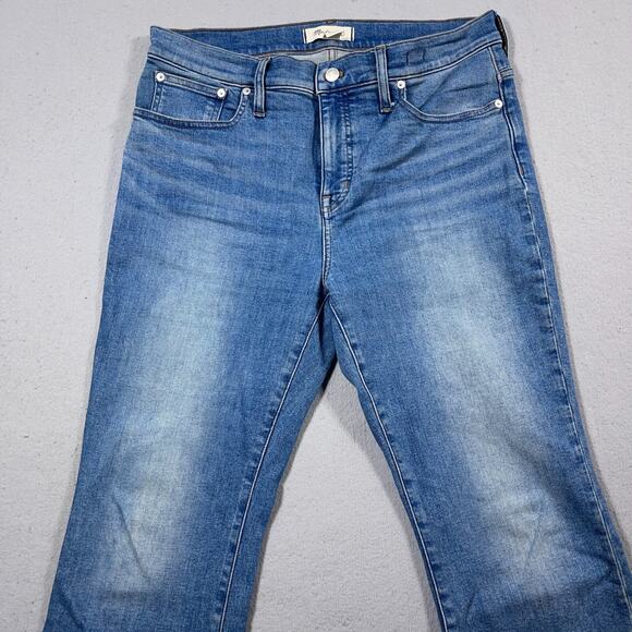 Madewell Jeans Women Size 30 Blue‎ Mid-Rise Kick Out Stretch Denim Bootcut - Picture 2 of 10